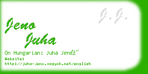 jeno juha business card
